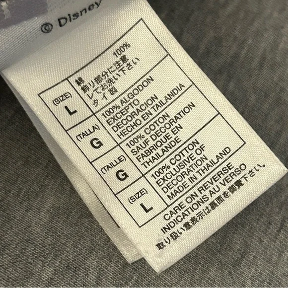 Walt Disney World Mickey Mouse Ringer Tee Gray Blue Men's Large🤎 - Picture 11 of 11